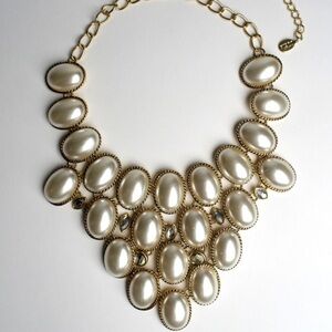 The "Clarissa" Pearl Bib Necklace